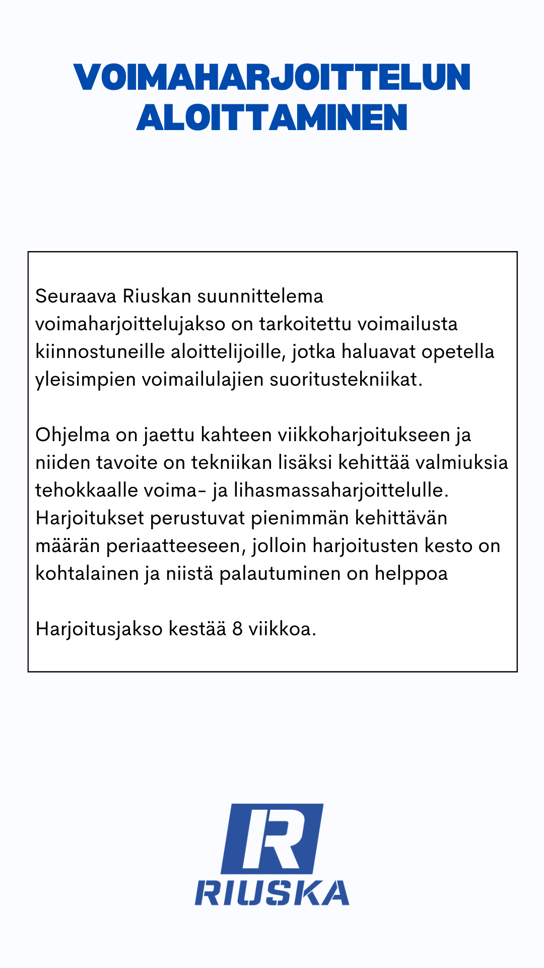 Kehittävä voimaharjoittelu -treeniohjelmat aloittelijalle ja aktiiville - Image 3